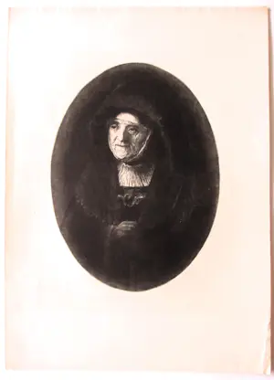Rembrandt van Rijn - naar moeder van de kunstenaar / Vrouw met gevouwen handen kopen? Bied vanaf 75!