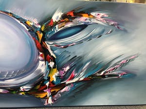 Gena - Abstract Blue kopen? Bied vanaf 300!