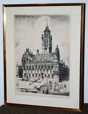 Eugene Lucker - Stadhuis Middelburg - ets verkocht voor € 45!