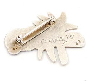 Corneille - Mooie zilveren broche met emaille opdruk + originele verpakking kopen? Bied vanaf 49!