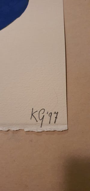 Klaas Gubbels - Blauwe Kan - Zeefdruk kopen? Bied vanaf 180!