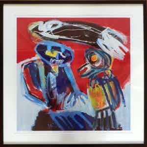 Martin van Wordragen - Zeefdruk OVER DE NATUUR Handgesigneerd INGELIJST!! verkocht voor € 225!