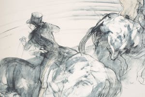 Claude Weisbuch - Litho, Two horseriders in a circus ring kopen? Bied vanaf 50!