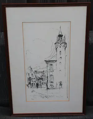 AcheterAnton Pieck - Ingelijste offsetlitho: Gezicht op Lier? Enchérissez de 150!