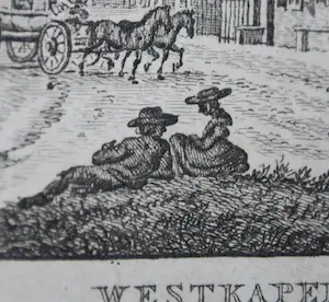 Carel Frederik Bendorp (I) - Westkapelle, Zeeland - gravure 1792 - uniek handgesigneerd - kopen? Bied vanaf 50!