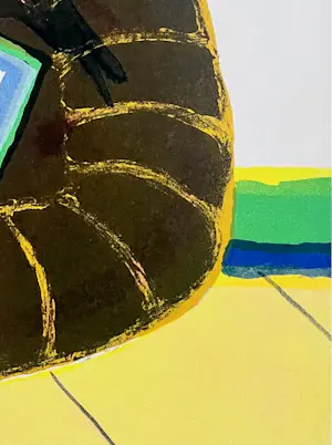 Roger Raveel - Dubbende man - Litho - Gesigneerd - 78,5x56,5 cm - 1982 kopen? Bied vanaf 1750!