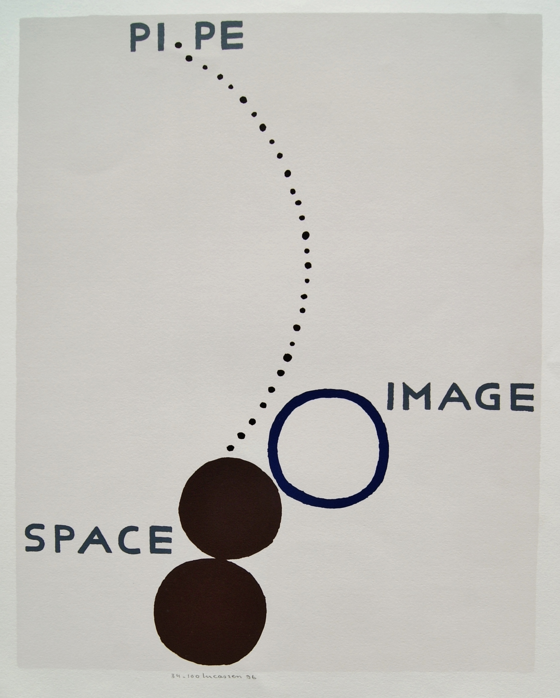 Reinier Lucassen - litho 'Space Image' - oplage 100 ex. - 1996 verkocht voor € 10!