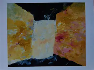 Armando - Kleurengiclee COMPOSITIE IN OKER EN ROZE Handgesigneerd kopen? Bied vanaf 169!