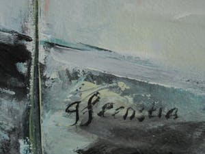 Niet of onleesbaar gesigneerd - Imponerend groot en expressionistisch Bloemstilleven - gesigneerd kopen? Bied vanaf 10!