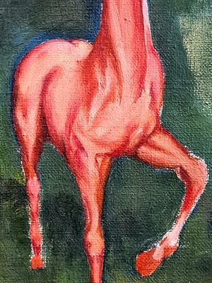 Niet of onleesbaar gesigneerd - Roze Paard kopen? Bied vanaf 1!