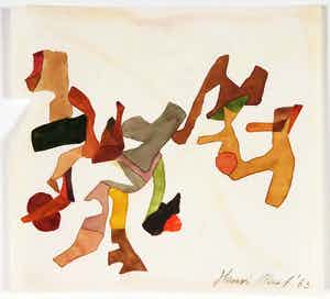 Henri Plaat - Gouache, Zonder titel verkocht voor € 30!