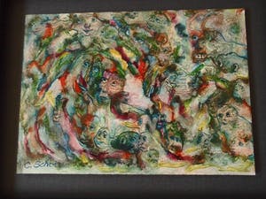 Carla Schot - Olieverfschilderij - Figuren [nr.26] kopen? Bied vanaf 35!