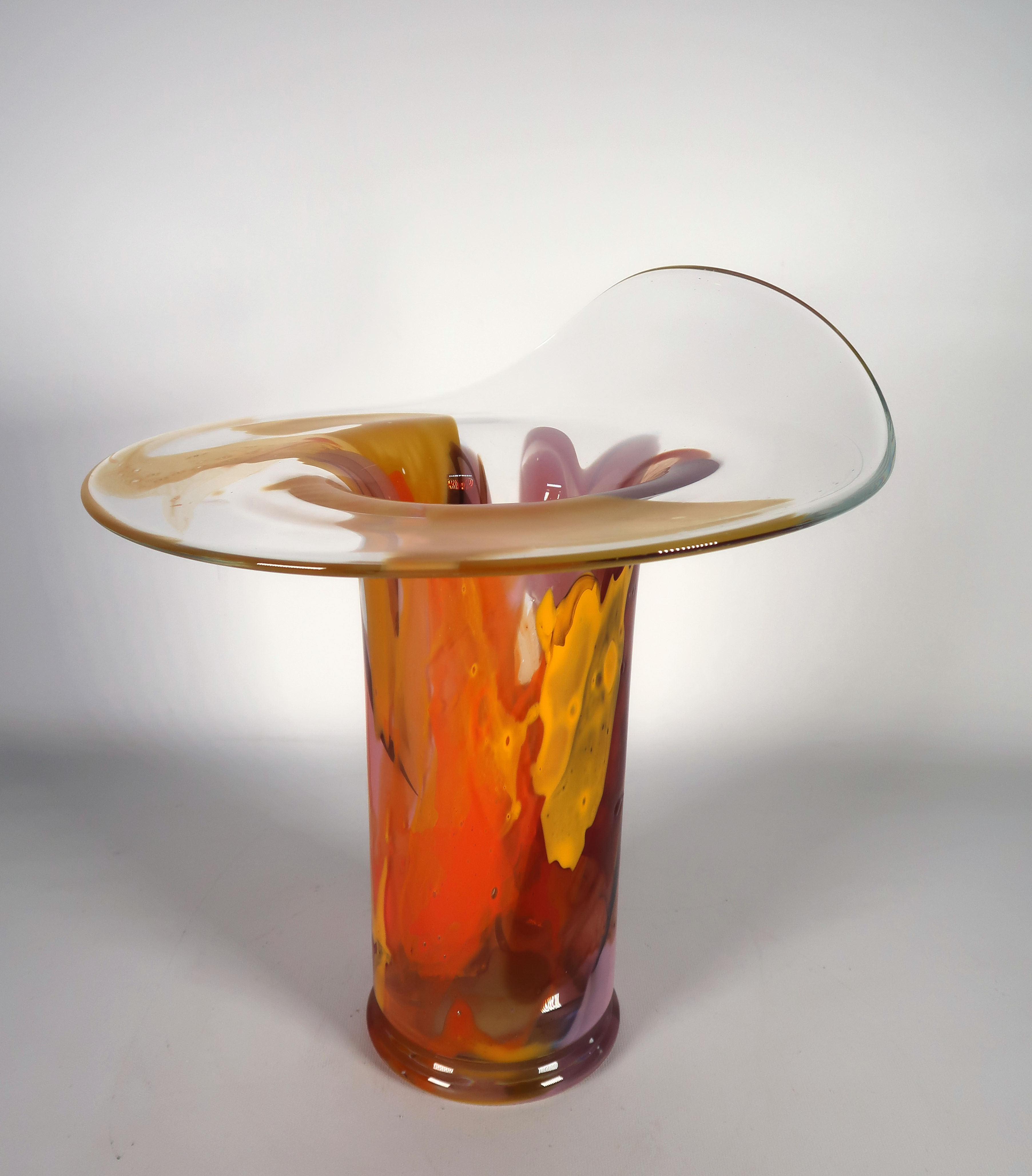 Willem Heesen - Glas, Trechtervaas met opstaande rand kopen? Bied vanaf 200!