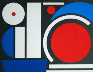 Auguste Herbin - Une - 1954 - Sjabloon in gouachekleuren - Gesigneerd en gedateerd - Atelier Renson kopen? Bied vanaf 400!