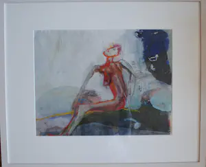 Pieter Defesche - Gouache 'Ontwaken' 1960-1970 kopen? Bied vanaf 700!