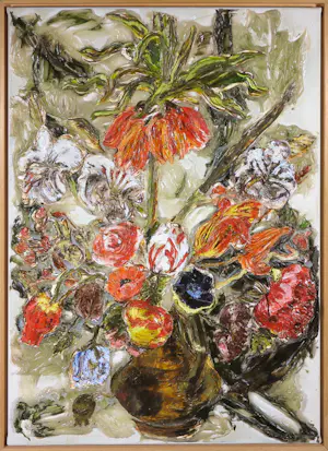 Aart Houtman - Acryl reliëf op doek, Bloemstilleven - Ingelijst (Groot) kaufen? Bieten Sie von 150!