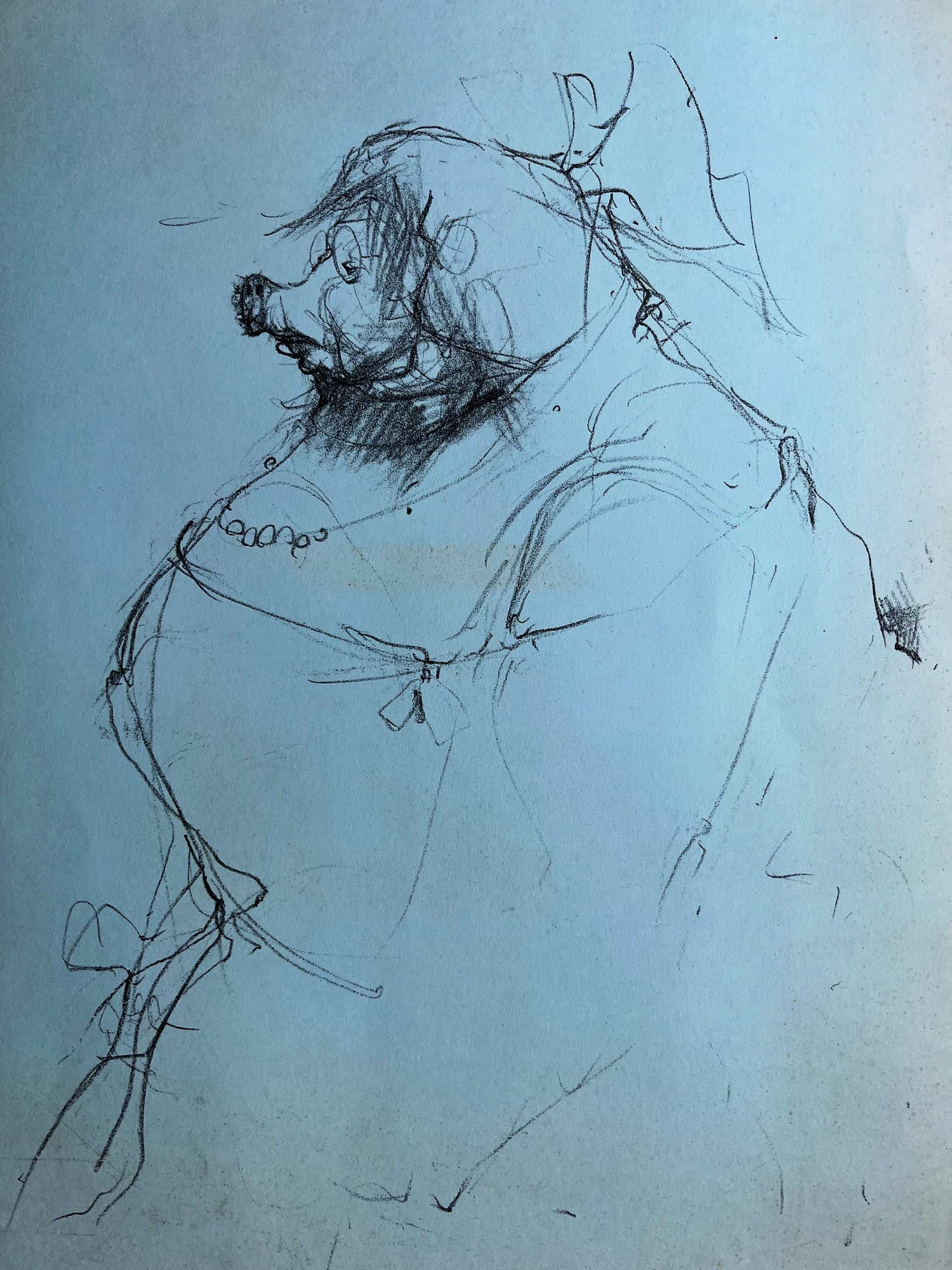 Dirkje Kuik - handgesigneerde litho | 'Varken' | jaren '70 kopen? Bied vanaf 60!