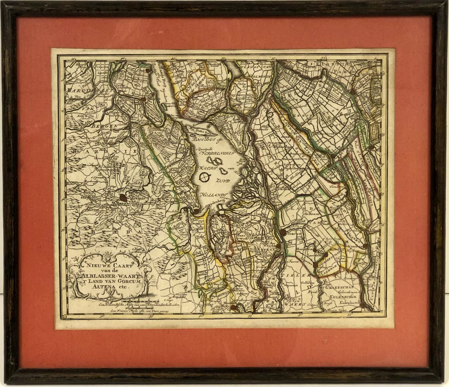 Hendrik de Leth - Nieuwe Caart van de Alblasser-waart t Land van Gorcum Altena etc verkocht voor € 45!
