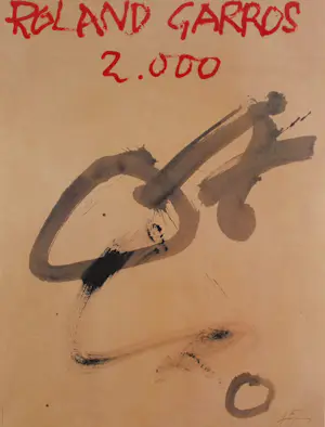 Antoni Tapies - Kleurenoffset-litho. Affiche: ROLAND GARROS 2000 kopen? Bied vanaf 45!