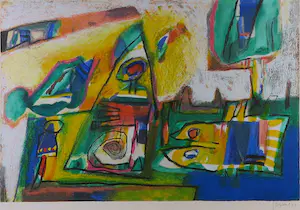 Geert Vrijdag - Zeefdruk op papier, Tigris - Ingelijst(groot) kopen? Bied vanaf 1!