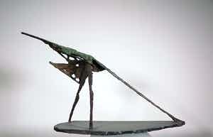 Jan Steen (II) - Brons op plaat van graniet, De schilddrager verkocht voor € 800!