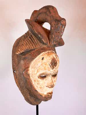 Punu - African female PASSPORT mask from the Punu - Gabon. verkocht voor € 25!