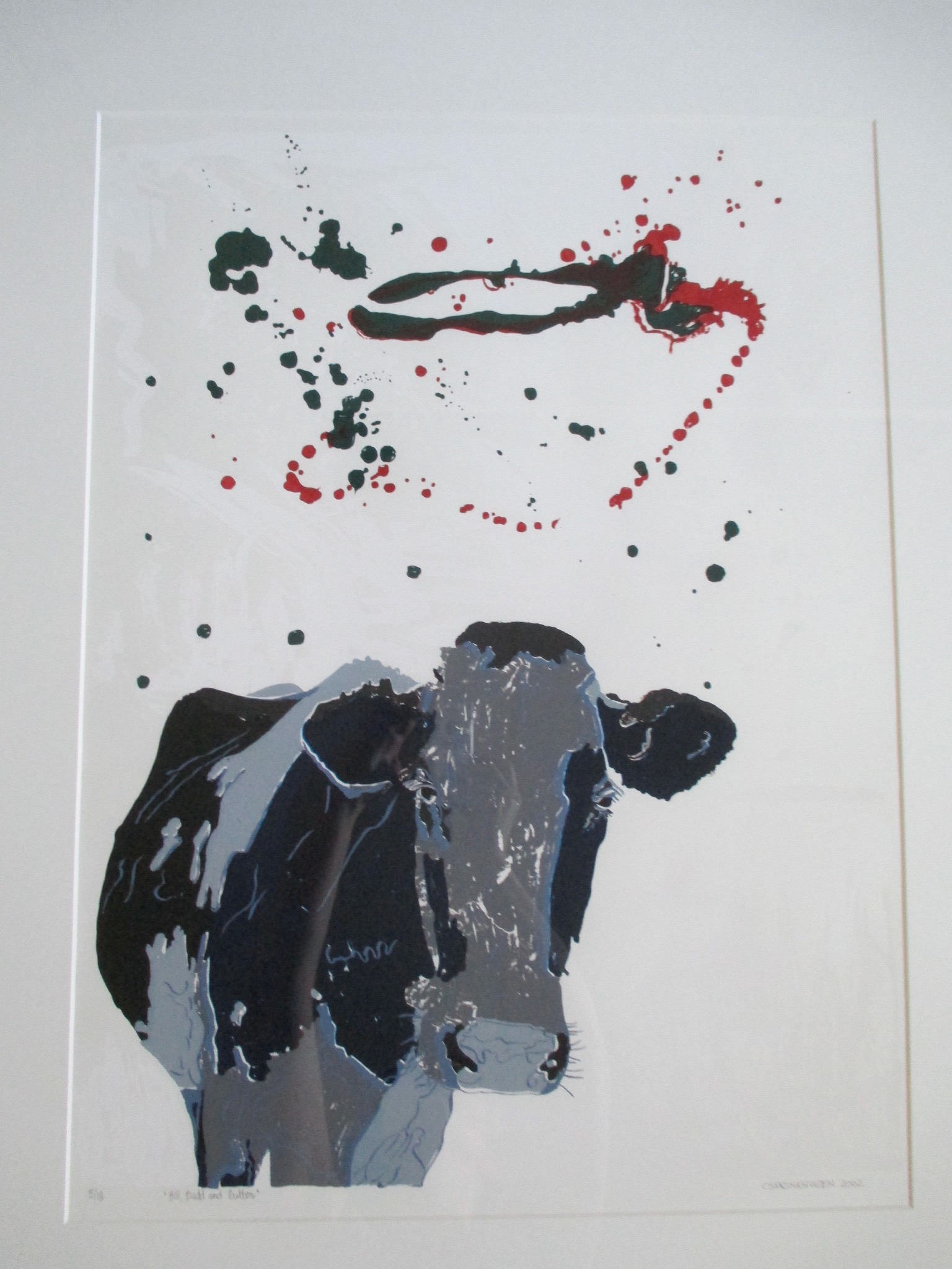 Conny Sprinkhuizen - Ingelijste zeefdruk “Bill, budd and butter” Barth lijst verkocht voor € 50!