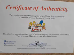 Matt Groening - originele productietekening The Simpsons, Homer ingelijst + Certificaat kopen? Bied vanaf 90!