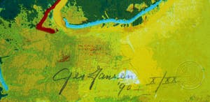 Ger Jansen - litho: bloemen - 1990 kopen? Bied vanaf 49!