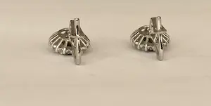 18-kt Witgouden oorbellen met groene saffier, ca 3,00 karaat en diamanten kopen? Bied vanaf 1100!