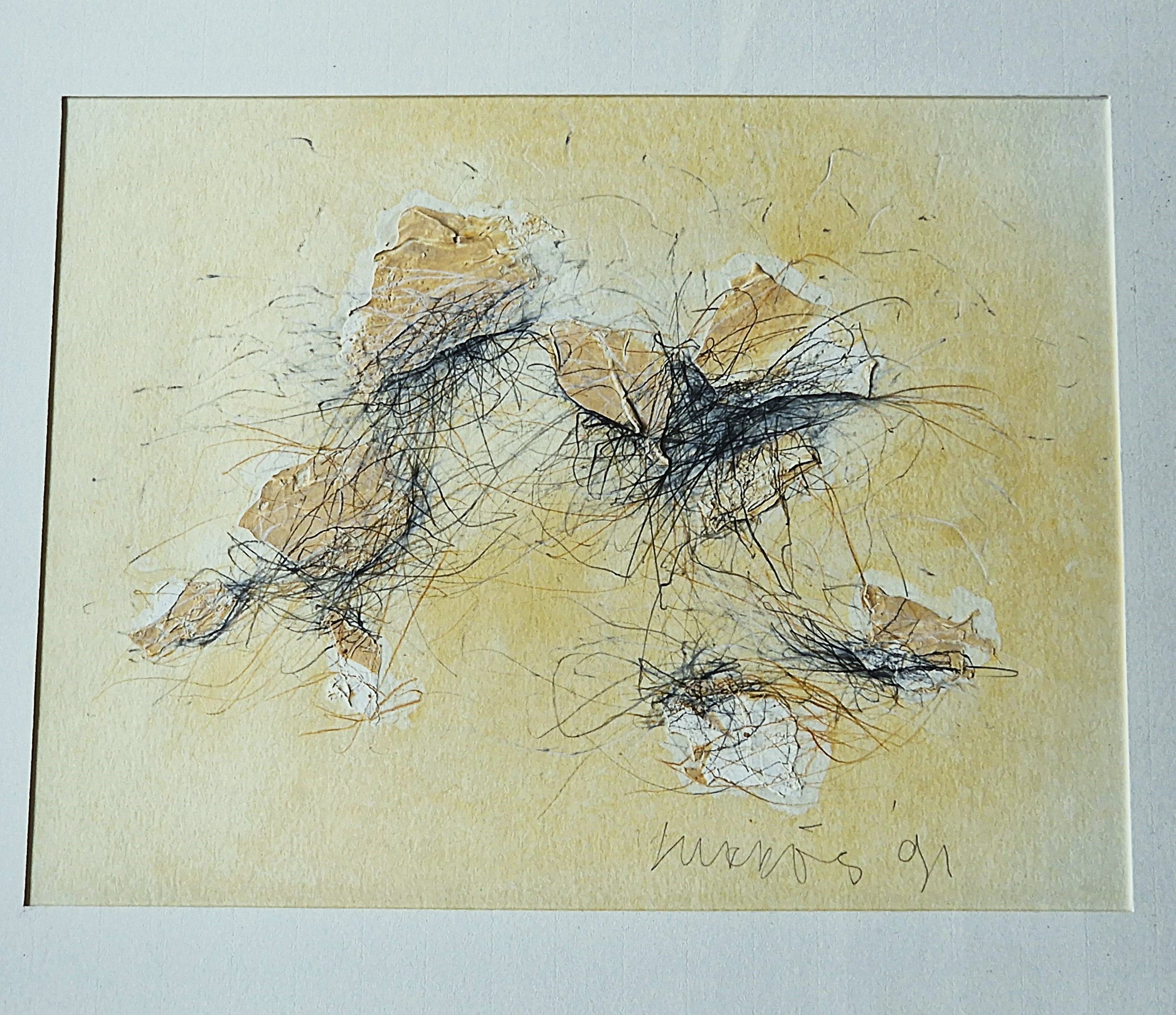 Buy Eric Hirdes - een in 1991 gemaakte gemengde techniek (o.a. collage) "butterflies" in lijst? Bid from 328!