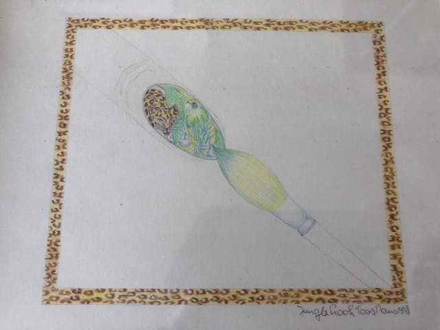 Catharina Naus - 4 heel aparte werkjes waarvan ook de lijst een kunstwerk is. kopen? Bied vanaf 35!