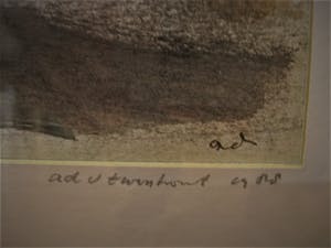 Ad van Turnhout - Intrigerend 1988 Abstract Sepia Aquarel "City Scape" gesigneerd kopen? Bied vanaf 20!