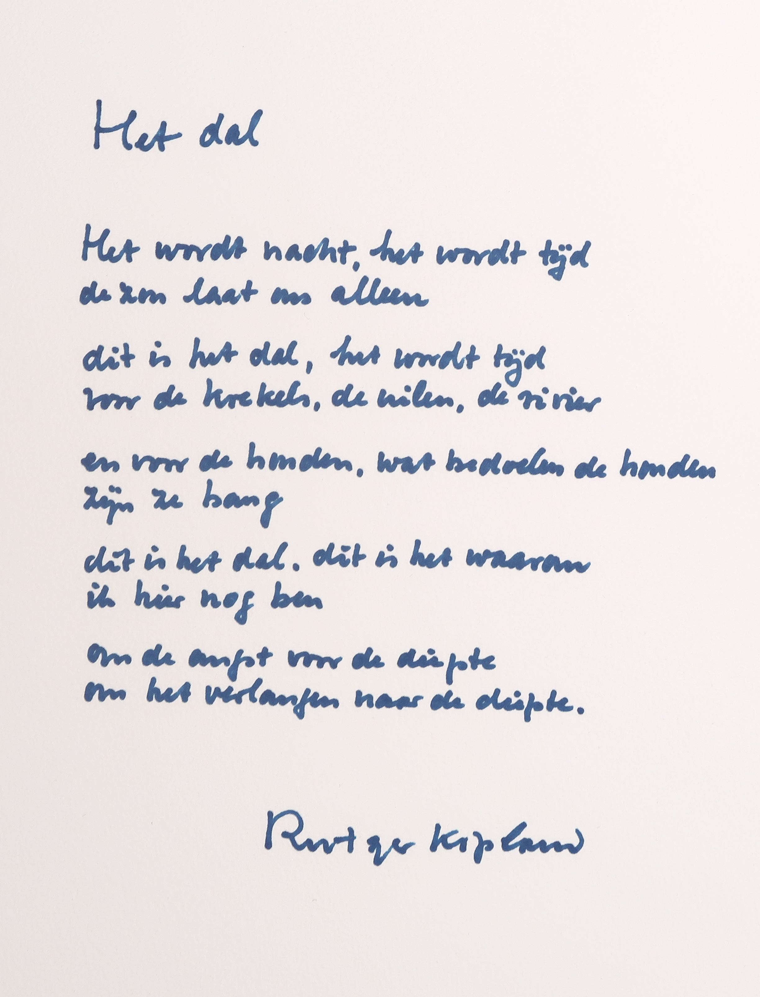 Frans de Jong - Grafiek Nu & Poëzie - Sjabloondruk + gedicht van Rutger Kopland kopen? Bied vanaf 20!