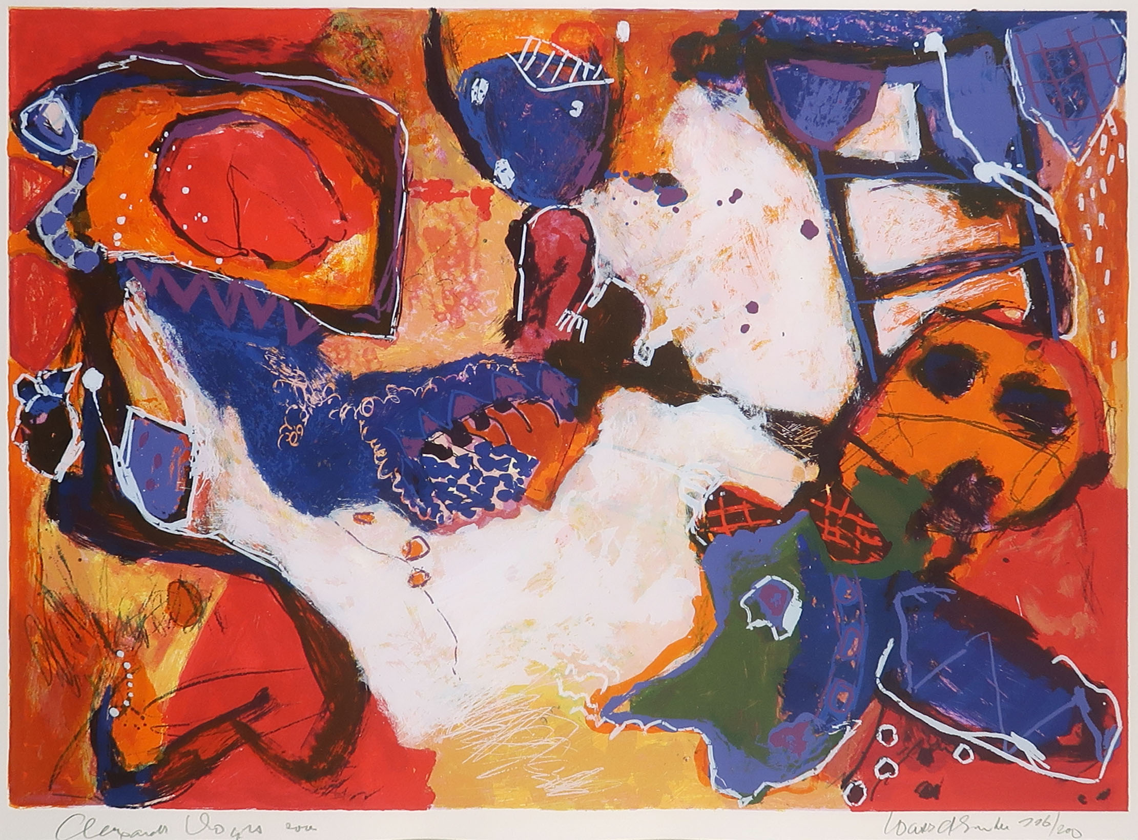 Alexander Vogels - Zeefdruk, Waterdrinker - Ingelijst kopen? Bied vanaf 50!