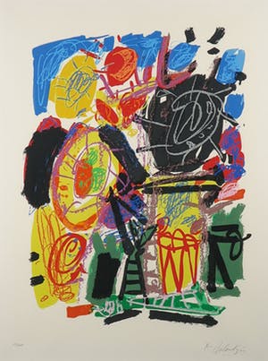 Kees Salentijn - Zeefdruk, Hommage aan Van Gogh - Ingelijst kopen? Bied vanaf 40!
