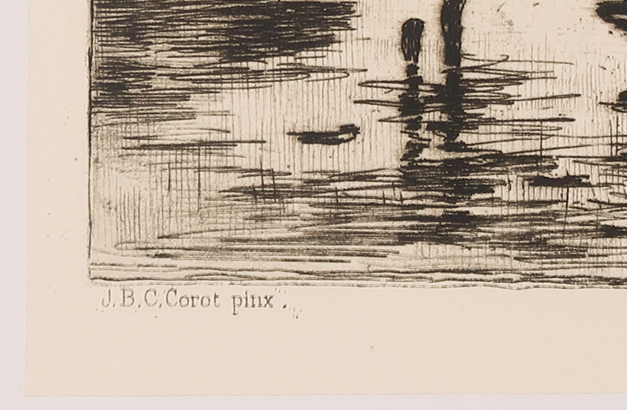 C.L. Dake - Ets, Landschap, naar schilderij van Jean-Baptiste Corot kopen? Bied vanaf 1!