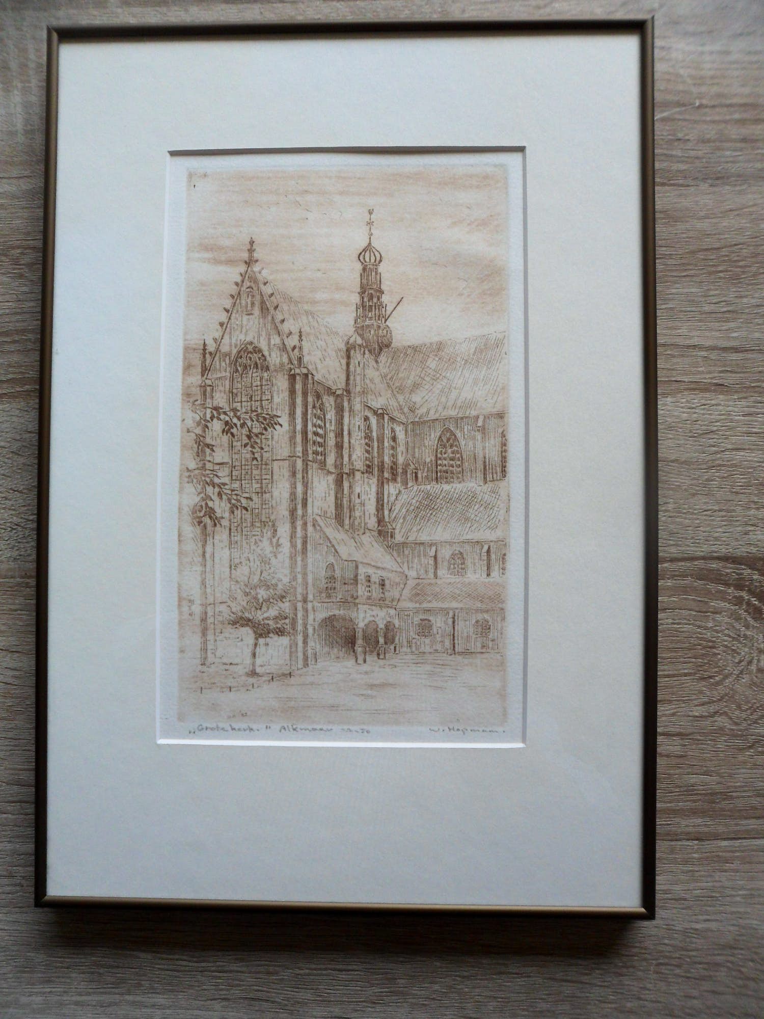Willem Hopman - Ets. De Grote kerk te Alkmaar verkocht voor € 35!