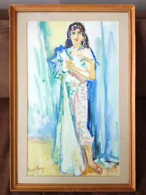 Freek van den Berg - Portret van een dame sold for € 90!