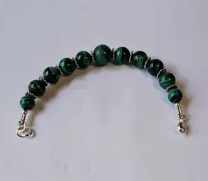 Nieuw Sterling zilveren armband gezet met Malachiet . kopen? Bied vanaf 65!