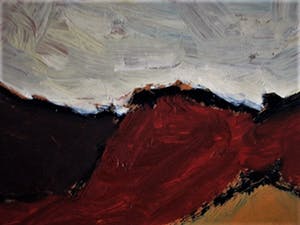 Hanneke Nobel - Boeiend Minimalistisch olieverf "Kalahari Woestijn Zuid Afrika" - gesigneerd kopen? Bied vanaf 10!