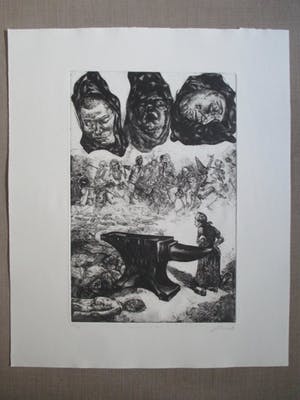 Diane Victor - Ets "Hammering the anvil" kopen? Bied vanaf 50!