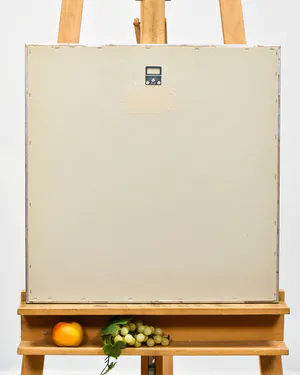 Ad Verstijnen - twee oranje figuren - ingelijst kopen? Bied vanaf 50!