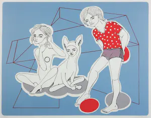 Yke Schotten - Zeefdruk op papier, Ijdel - Ingelijst kopen? Bied vanaf 50!