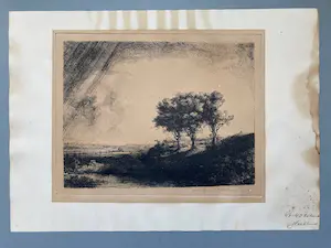 Theo Beerendonk - Ets van Rembrandt's De drie bomen uit 1643 kopen? Bied vanaf 100!