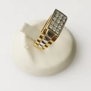 18K gouden herenring met diamant – 0,38 ct kopen? Bied vanaf 1600!