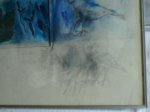 Aart van den IJssel - Gemengde techniek , Mijn Tuin – ingelijst – 1977 kopen? Bied vanaf 50!