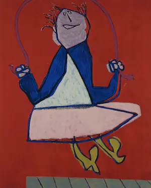 Jan Roëde - Zeefdruk, Touwtje springen - Ingelijst kopen? Bied vanaf 200!