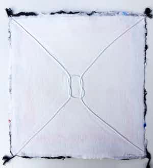 Shinkichi Tajiri - aquagravure ’Knoop’ - minimalistisch en kleurrijk - 1993- oplage 35 verkocht voor € 375!