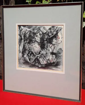 Dirkje Kuik - Fantasiefiguren, tekening (ingelijst) kopen? Bied vanaf 1!